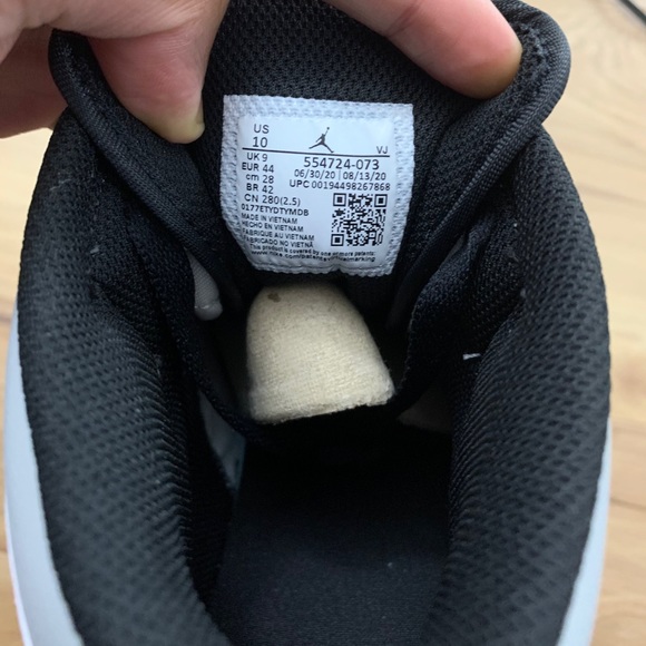 -Edm- 🐼*NEW* Air Jordan 1 Mid “White Shadow” (Sz 10) - Picture 9 of 10